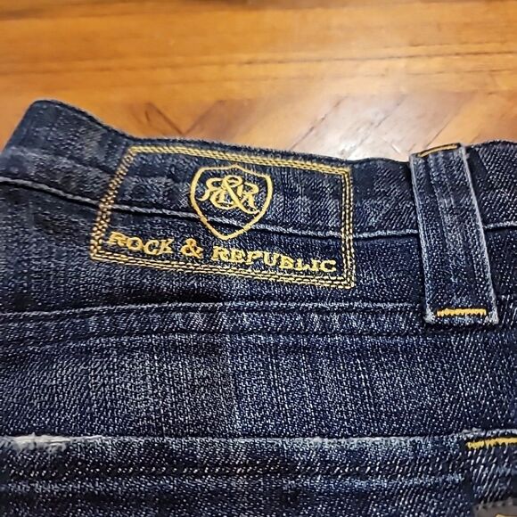 Rock & Republic Men Button Fly Jeans 38x30 Good Used Condition - Picture 13 of 16